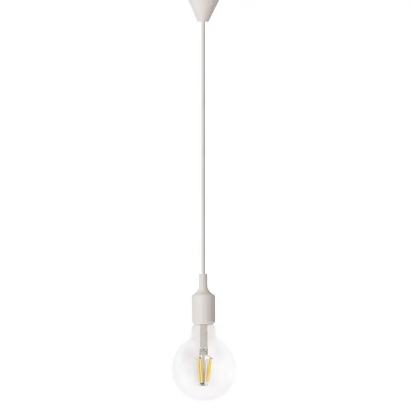 Kit colgante de silicona e27 blanco - Lamparas de techo
