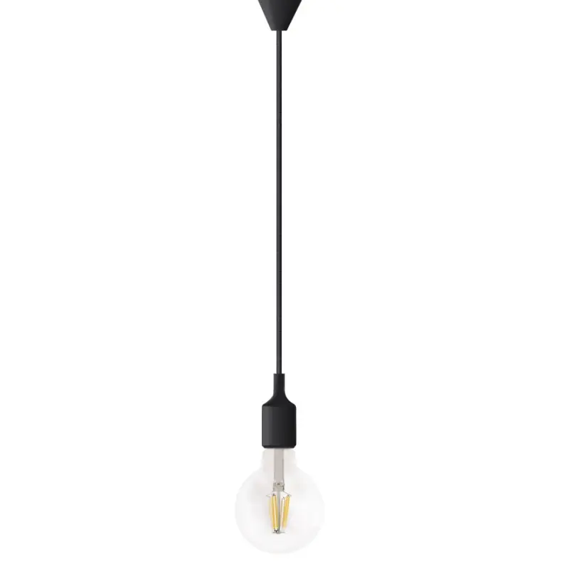 Kit colgante de silicona e27 negro - Lamparas de techo