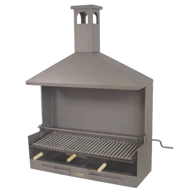 Cajon barbacoa 100 x 40 x 148 con chimenea para obra 71592 elevador y parrilla inox - Cajón para barbacoa