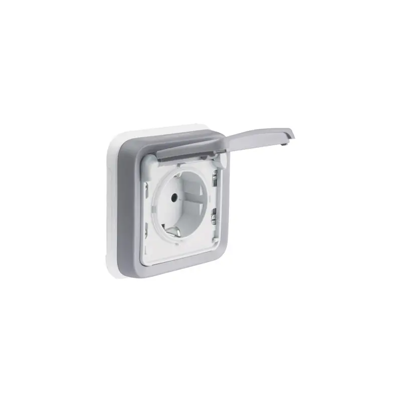Base schuko empotrar gris ip55 plexo - Mecanismos eléctricos estancos