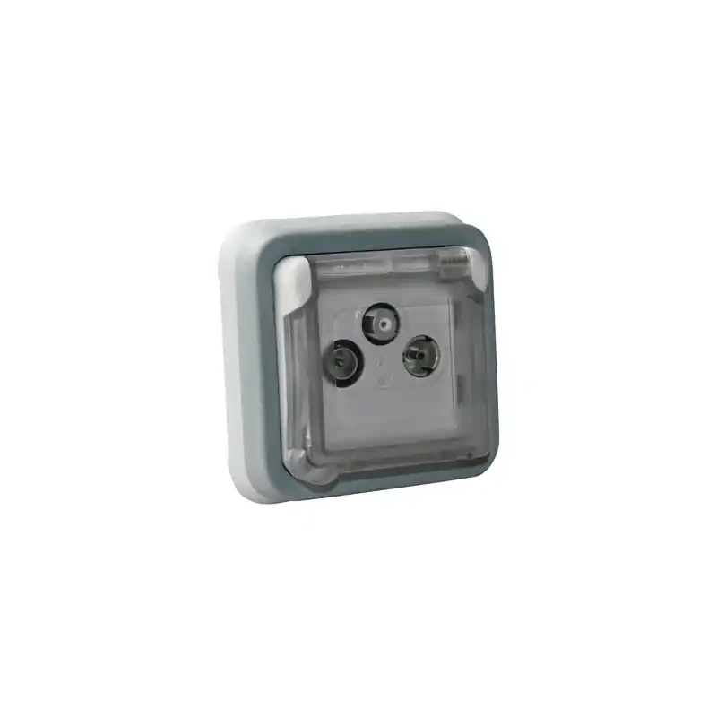 Base tv empotrar gris ip55 - Mecanismos eléctricos estancos