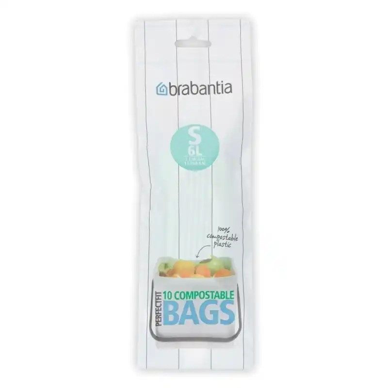BOLSAS DE BASURA BRABANTIA COMPOSTABLES 6 L 10 BOLSAS