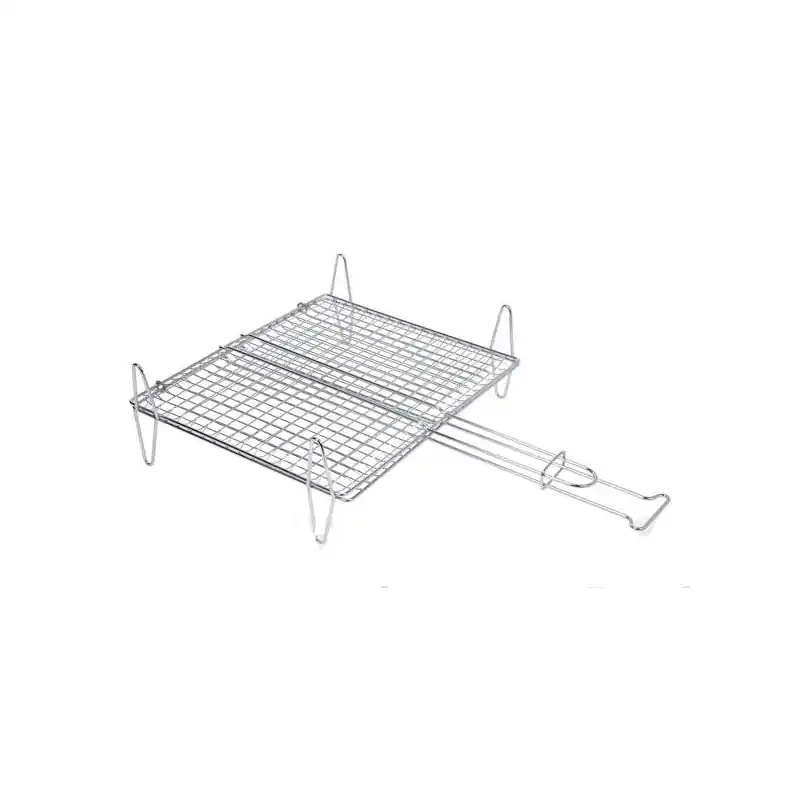 Parrilla barbacoa pescado zincada 50x50 cm sauvic - Parrilla para barbacoa