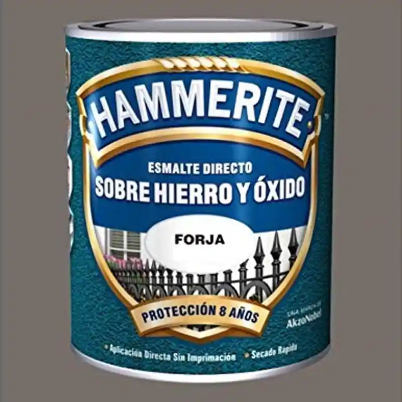 Esmalte directo hierro y oxido hammerite gris forja 2,5 litros - Pintura antióxido