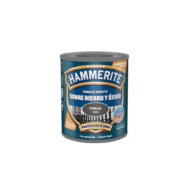 Esmalte directo hierro y oxido hammerite gris oscuro forja 2,5 litros - Pintura antióxido