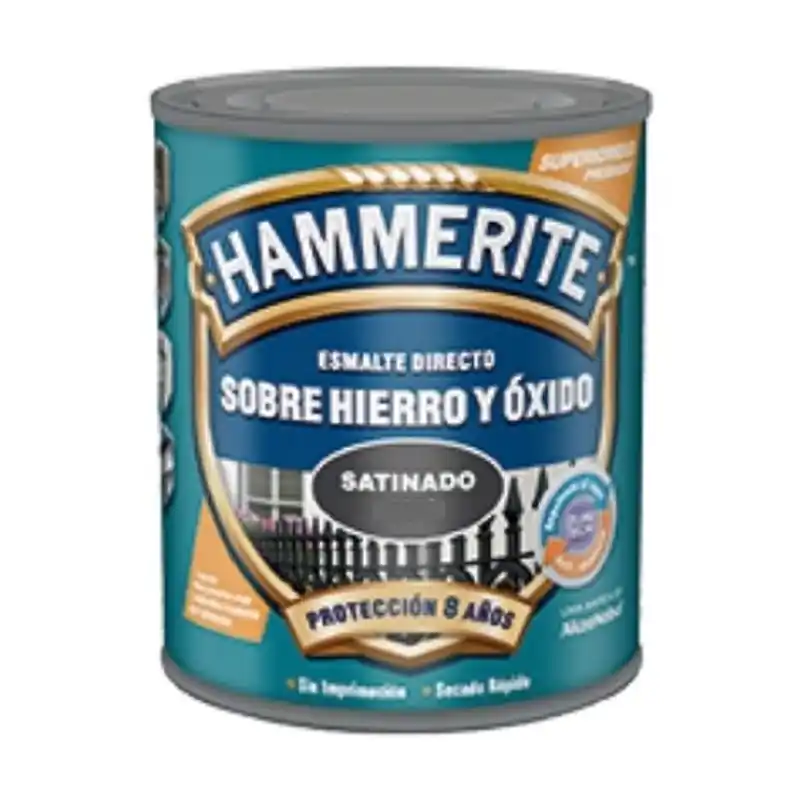 Esmalte directo hierro y oxido hammerite blanco satinado 750 ml - Pintura antióxido