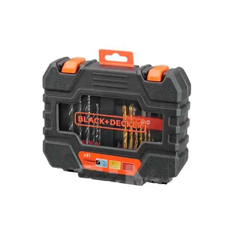 Brocas + puntas atornillar black & decker juego 31 piezas - Juego de brocas