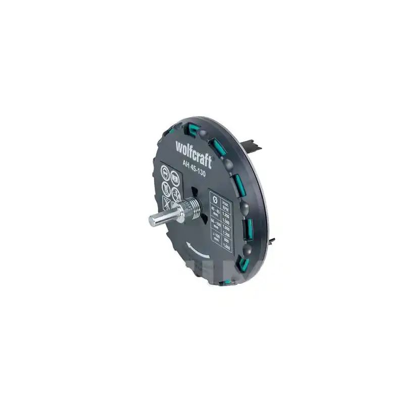 Sierra de corona ajustable wolfcraft 45-130 mm