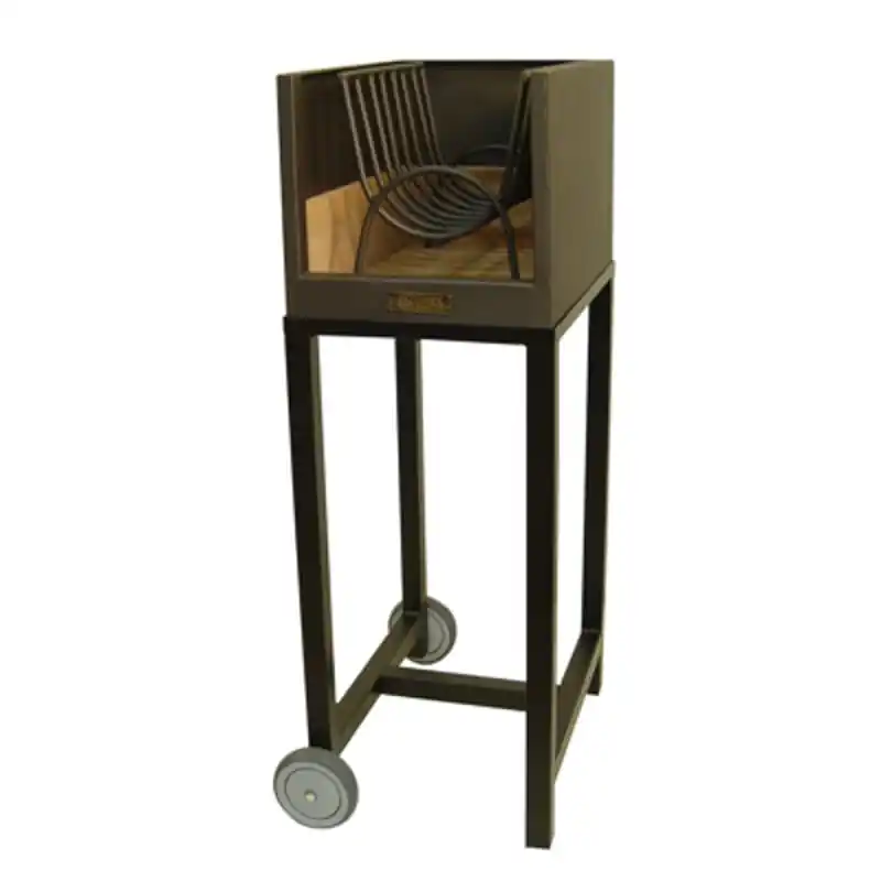 Cajon leÑero 33 x 45 x 102 con ladrillo refractario imex el zorro 71486 - Cajón para barbacoa