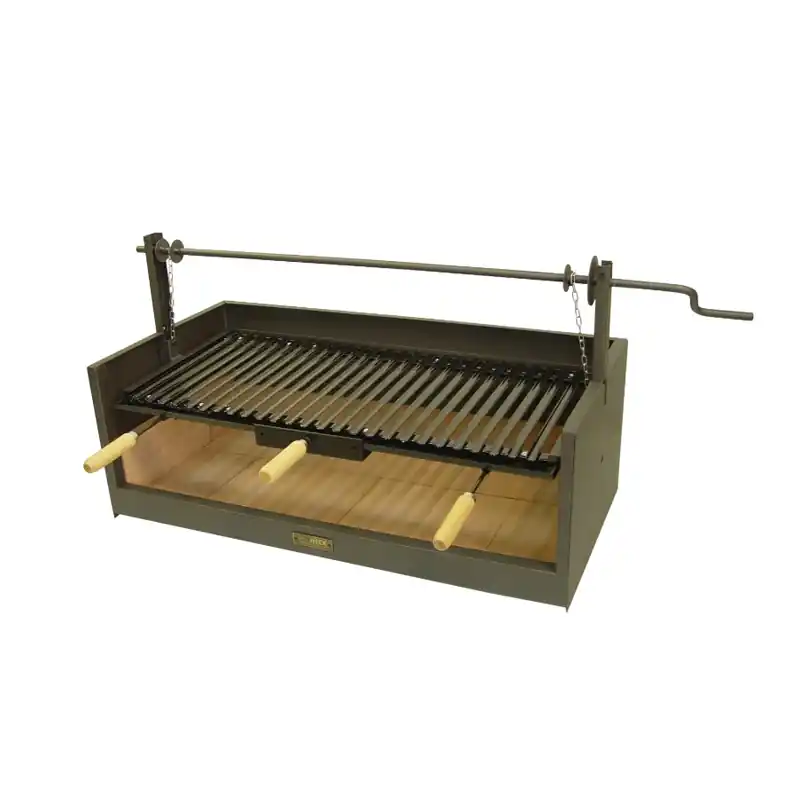 Cajon barbacoa 62x45x32cm con ladrillo refractario imex el zorro parrilla esmaltada 71487 - Cajón para barbacoa