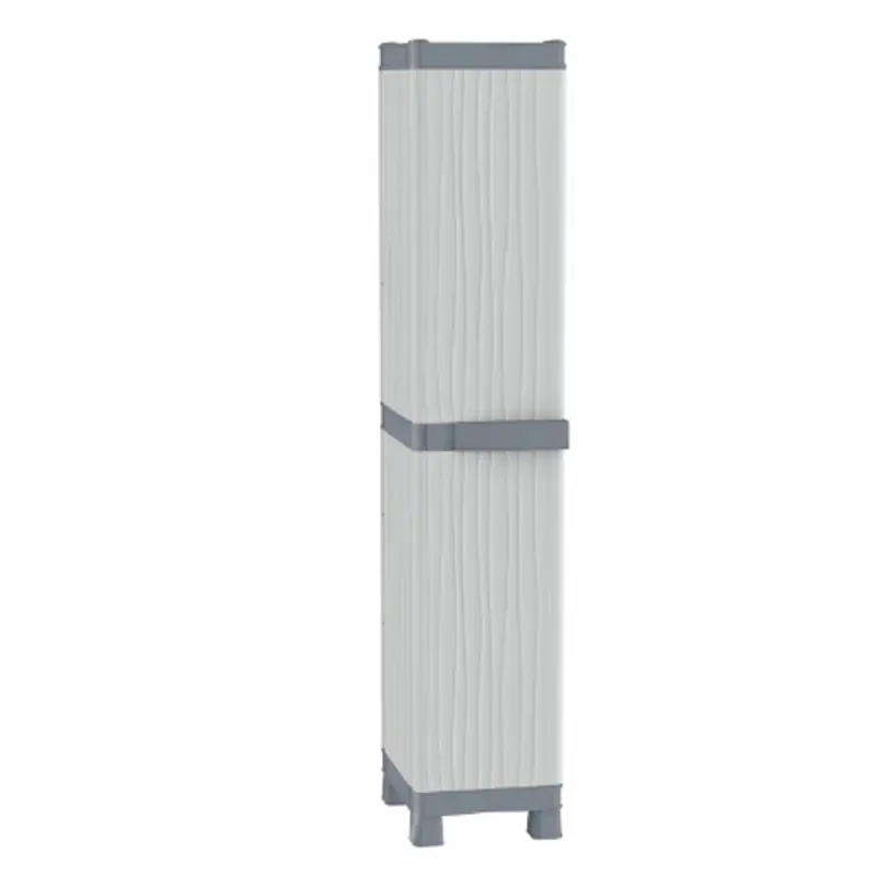 Armario resina terry taquillero 4 estantes wave gris 181,8x35x43,8cm - Armarios de resina