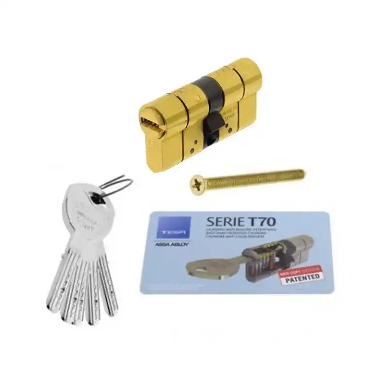 Cilindro seguridad tesa t70 laton llave puntos - Bombines y cilindros