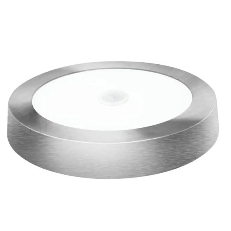 Downlight led sensor superficie redondo matel plata luz fria 6400k 1800lm ø230 mm