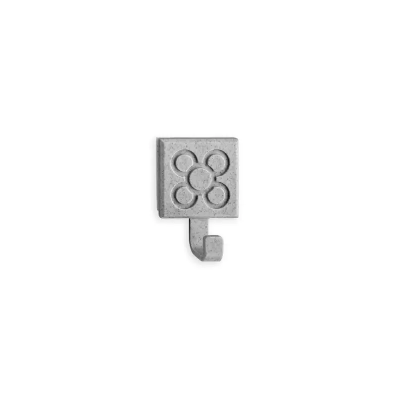 Colgador adhesivo baldosas barcelona trebol gris - Percheros de pared