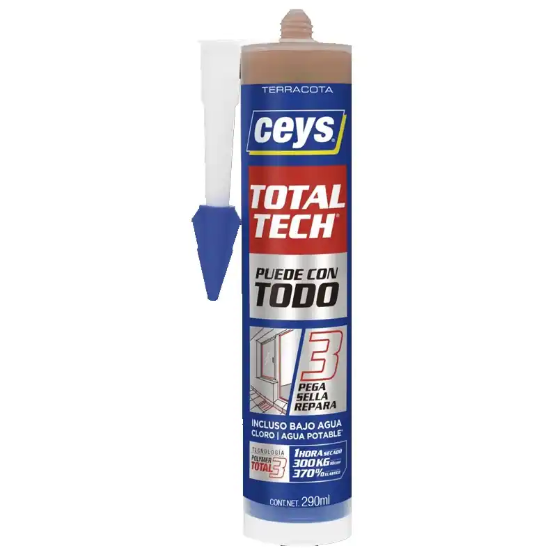 Adhesivo sellador ceys total tech 290ml terracota 2234 - Siliconas y masillas