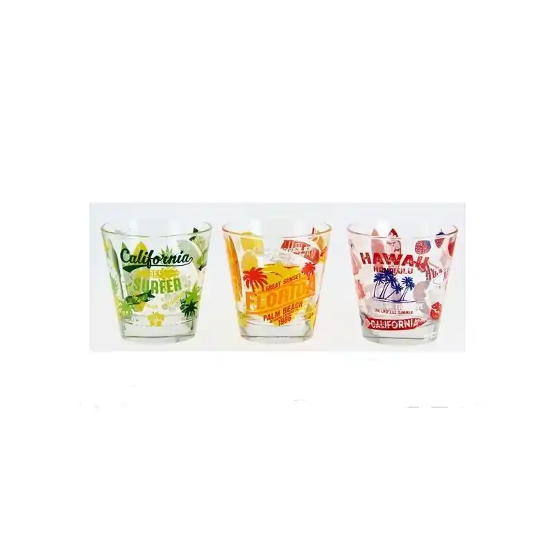 Vaso de agua 3 unidades 25 cl surfer - Vasos de agua