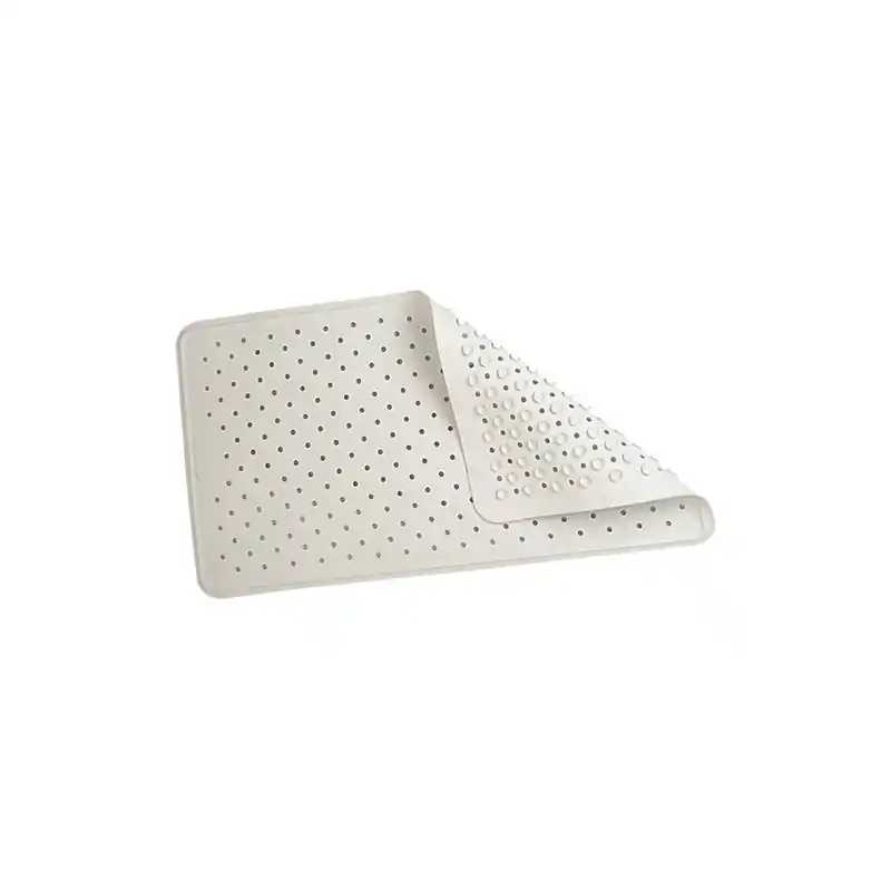 Alfombra antideslizante baño caucho natural 76 x 36 cm blanco