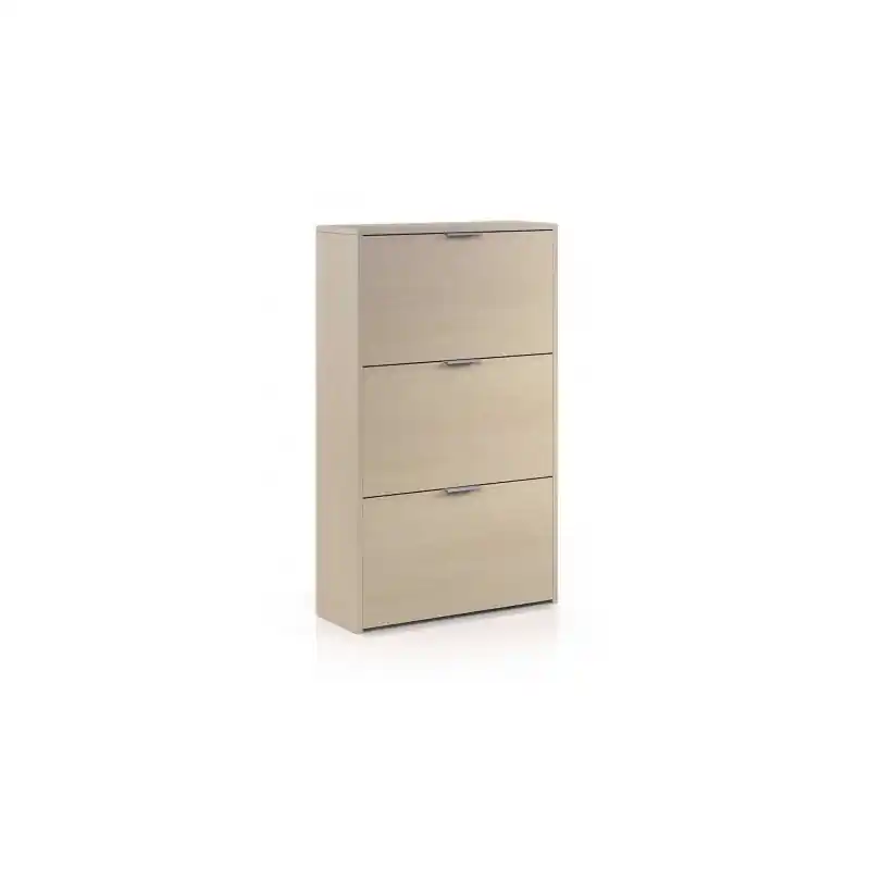 Zapatero 3 puertas 113x60x22 cm roble - Zapateros
