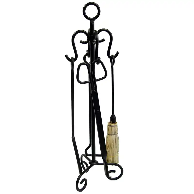 Juego chimenea 4 piezas imex el zorro argolla forja 70 cm - Mantenimiento de calefacción