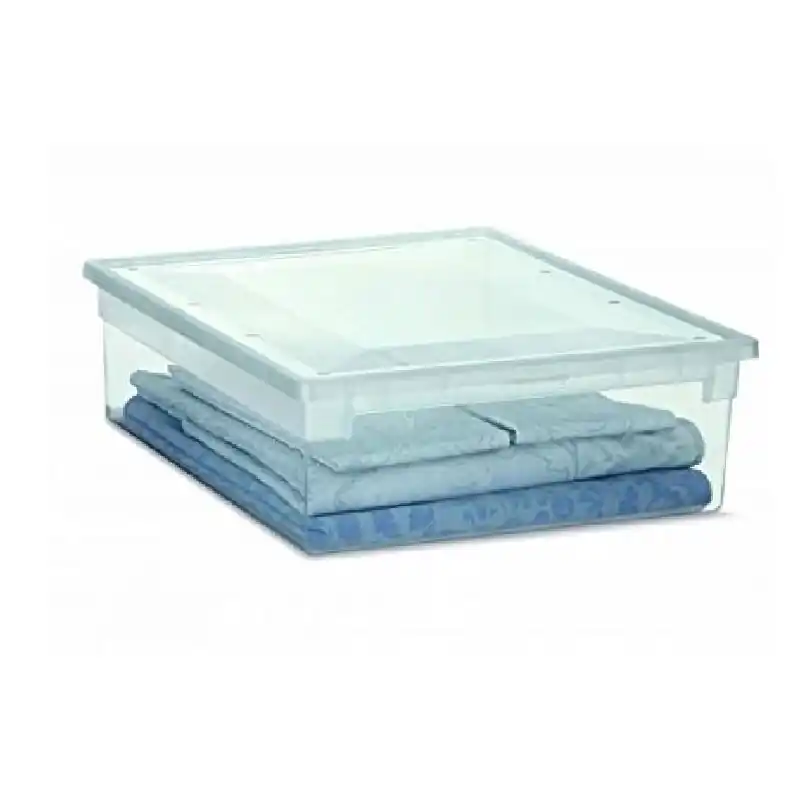 Caja organizadora multiuso terry light box transparente 22l - Cajas organizadoras