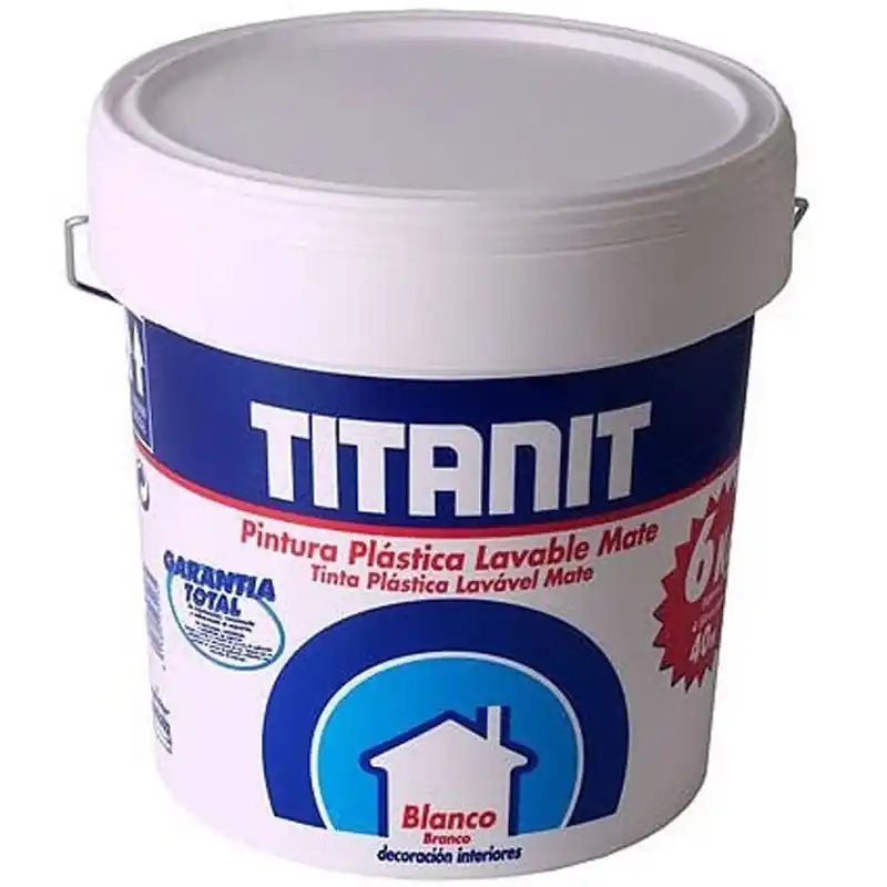 Pintura plastica titanit 15 litros lavable mate blanca - Pintura plastica interior