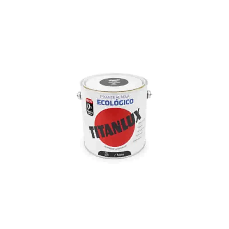 Esmalte al agua titan negro mate 750 ml