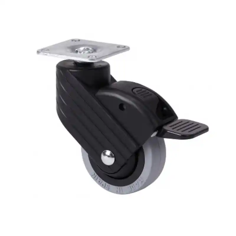 Rueda mueble giratoria hp d50 placa alex 42x42mm nilon goma - Ruedas para muebles