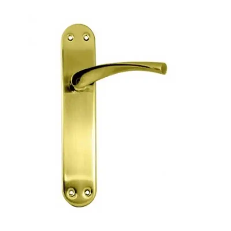 Manilla placa 707 brimic aluminio laton satinado - Manetas puertas