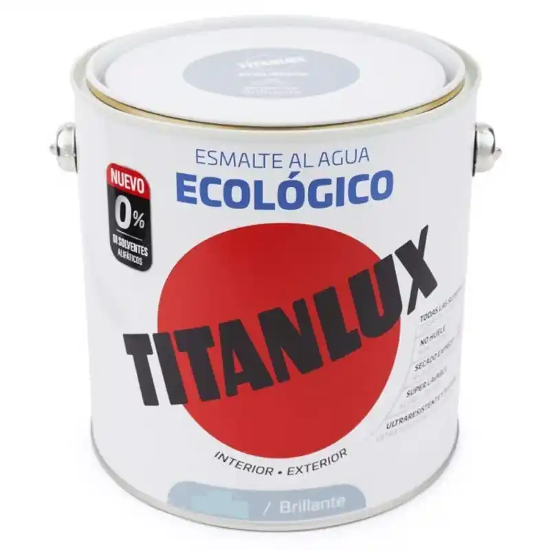 Esmalte al agua titan verde primavera brillante 750 ml
