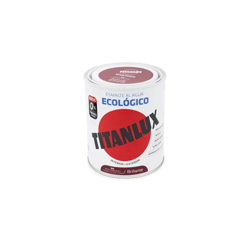 Esmalte al agua titan rojo carruaje brillante 750 ml