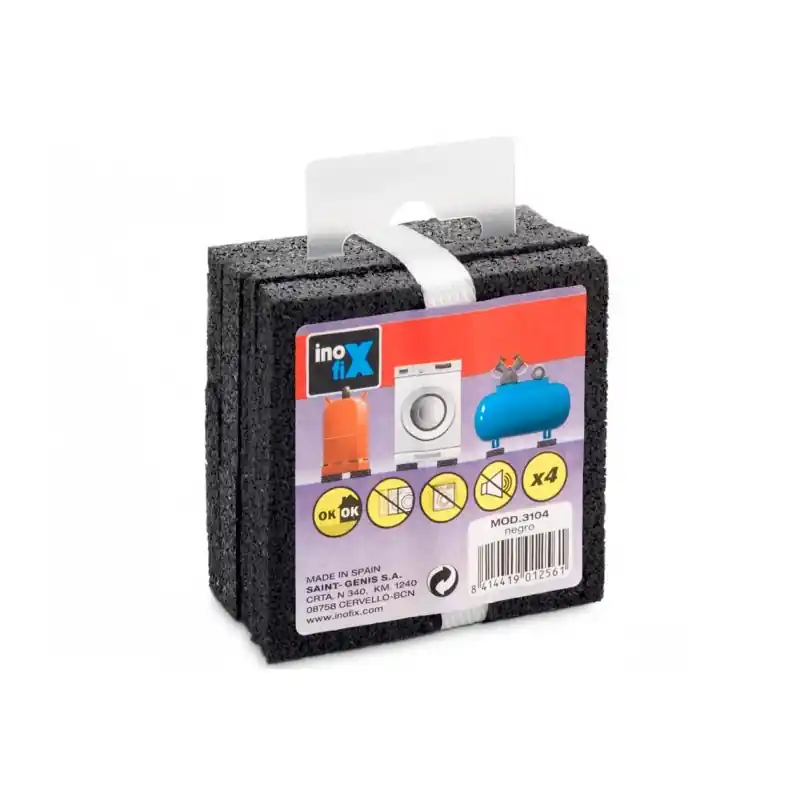 Almohadilla anti-vibracion 3104 inofix negro 4 unidades