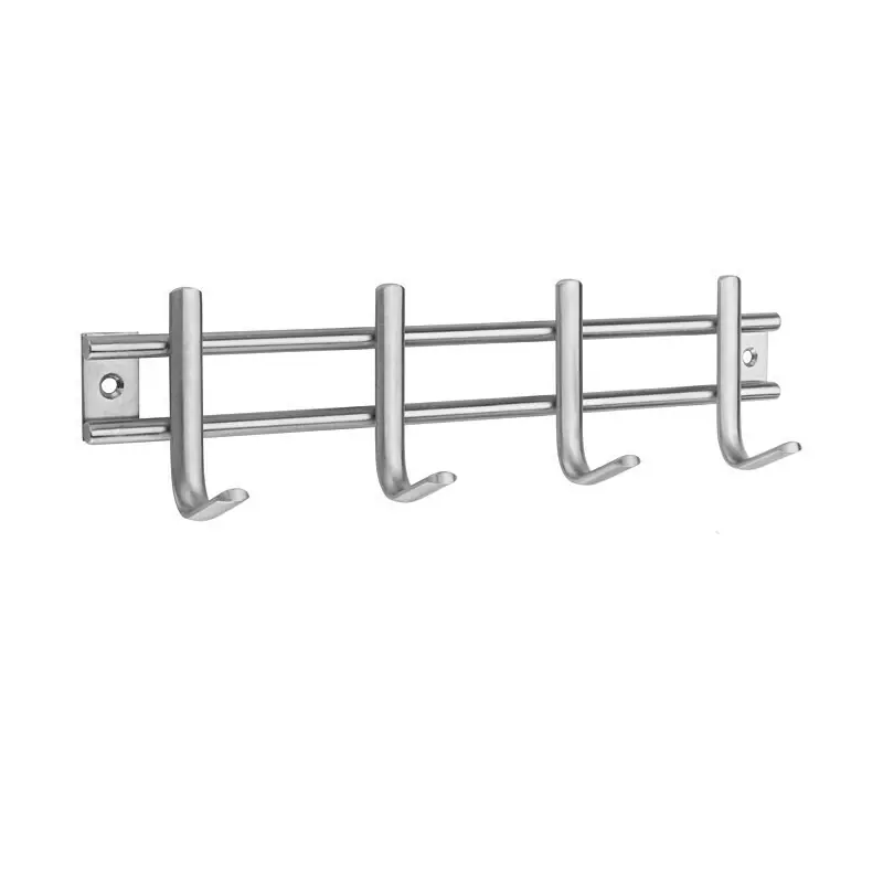 Percha pared inofix con tornillos 4 ganchos acero inoxidable - Percheros de pared