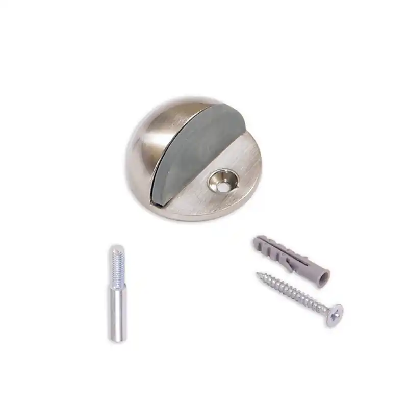 Tope puerta con pivote y tornillo ovalado brinox acero inoxidable satinado - Topes puertas