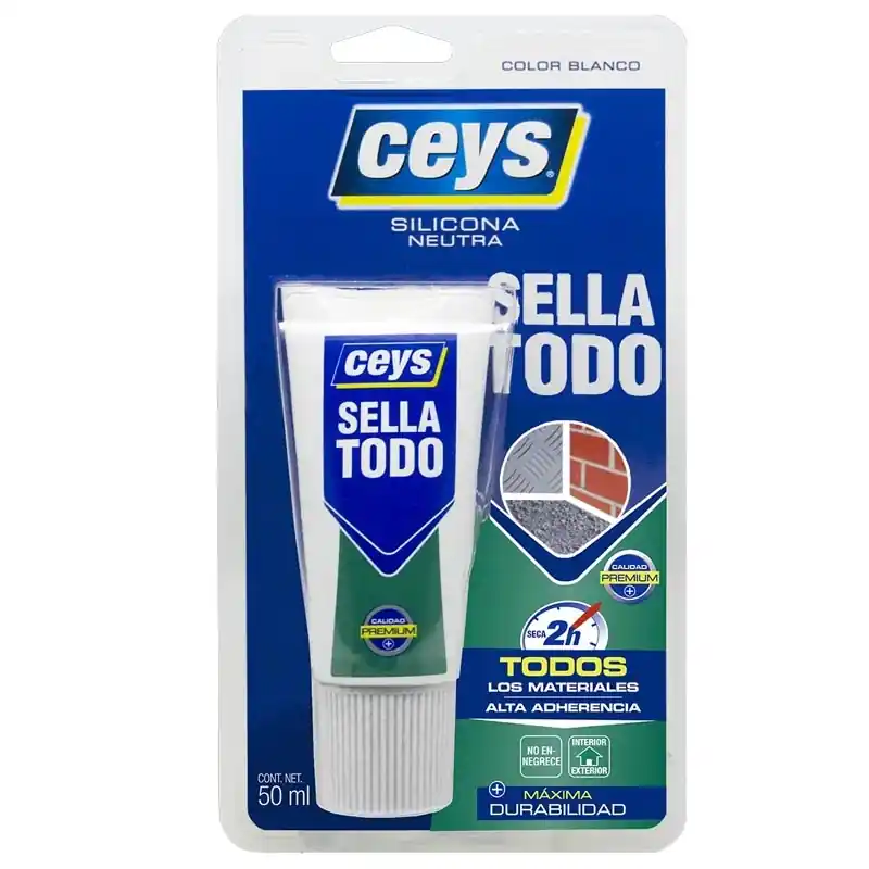 Silicona ceys sellatodo 50ml blanco - Siliconas y masillas