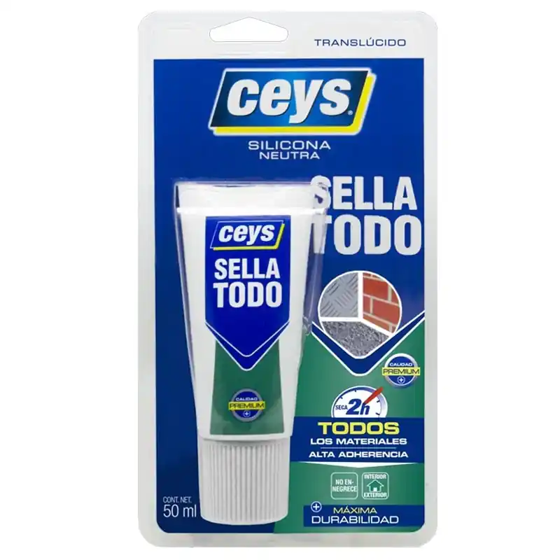 Silicona ceys sellatodo 50ml translucido - Siliconas y masillas