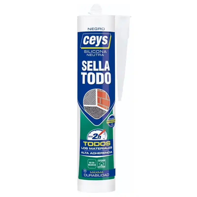 Silicona ceys sellatodo 280ml negro - Siliconas y masillas