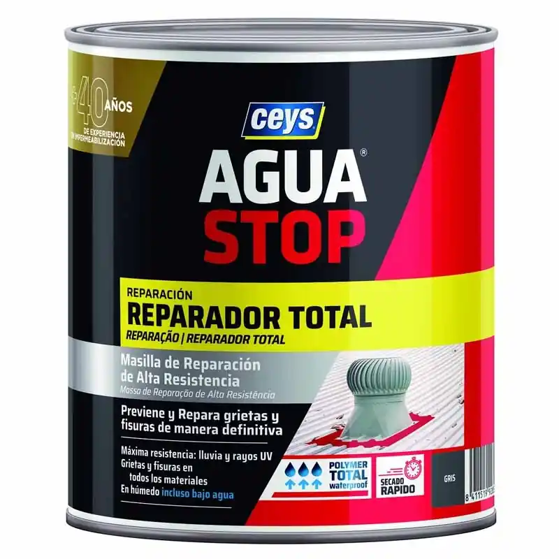 Impermeabilizante ceys aquastop reparador total 1kg gris - Impermeabilizante exterior