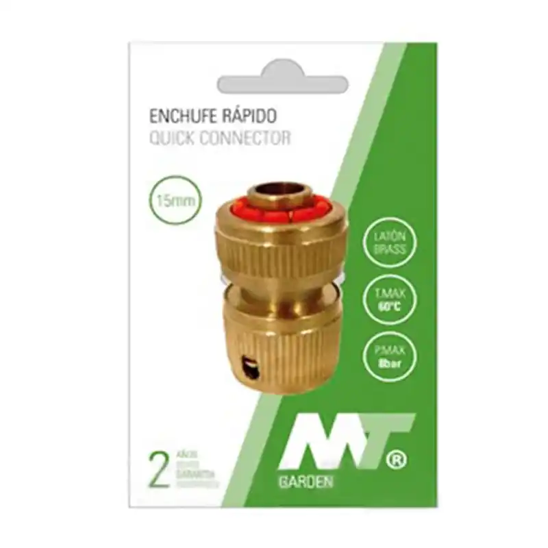 Conector enlace rapido mt laton con stop 19 mm - Adaptador grifo manguera
