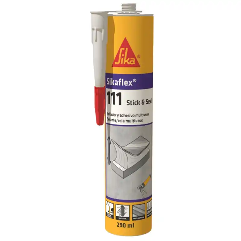 Adhesivo montaje sellador sika sikaflex111 stick and seal 290ml gris - Adhesivos de montaje