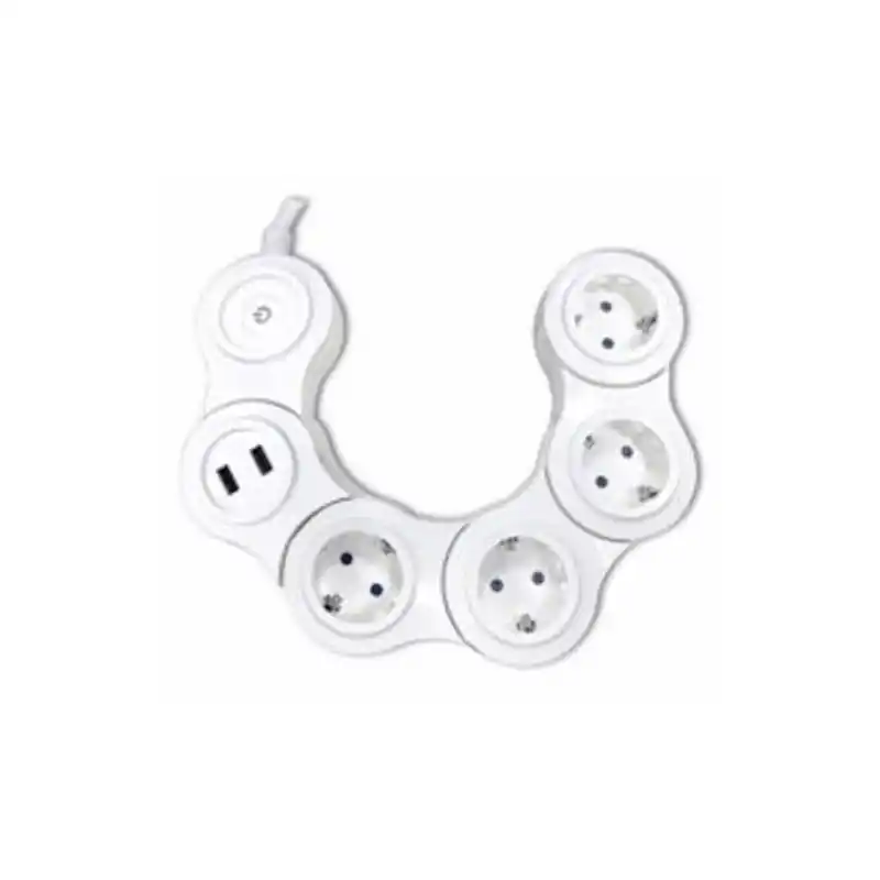Base multiple flex 4 tomas 2 usb wifi con cable - Repetidor WiFi