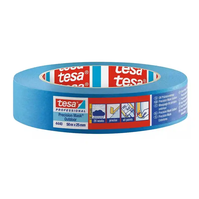 Cinta pintor tesa 4440 para exterior azul 50mx25mm - Plastico protector
