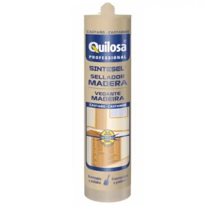 Sellador quilosa madera sintesel 300ml castaño - Siliconas y masillas