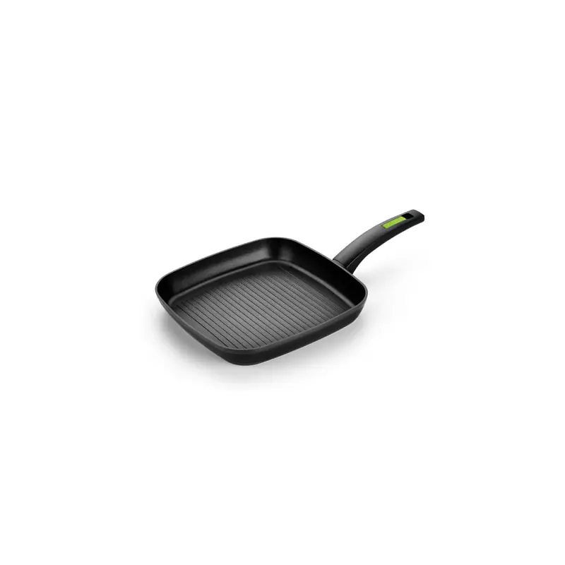 Grill a rayas monix green aluminio forjado 28 cm - Planchas grills