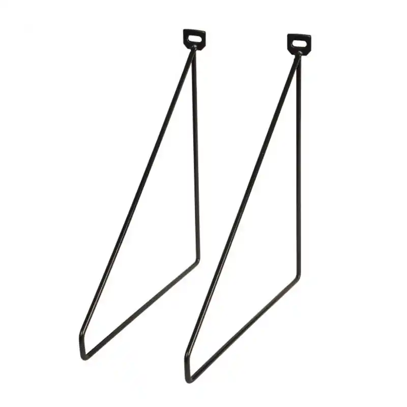 Soporte escuadra duraline thin negro 24x26,5cm - Soportes para baldas