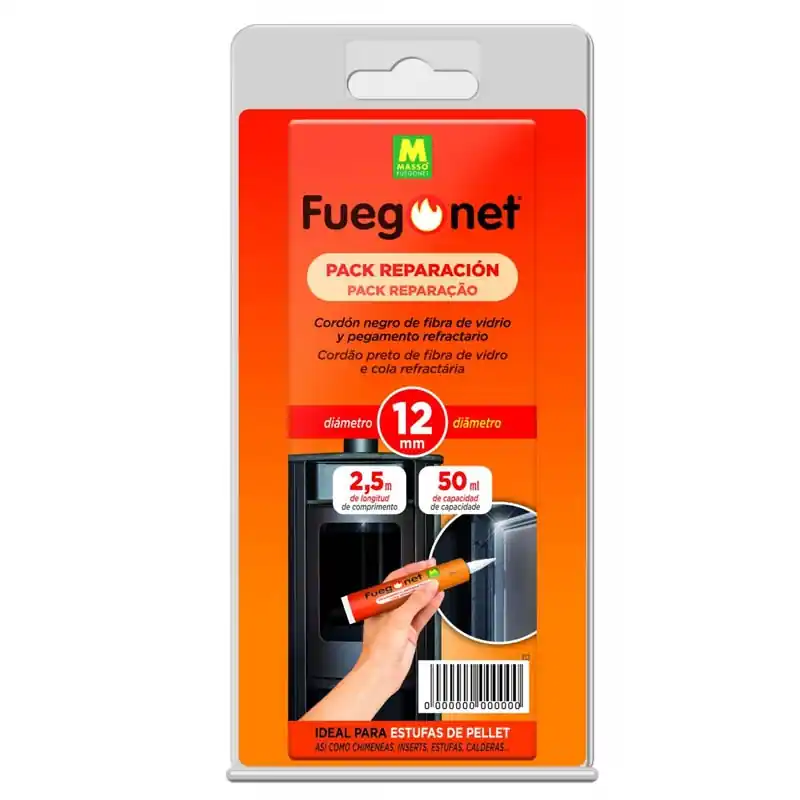 Reparador chimenea y estufas cordon 12 mm fuegonet - Mantenimiento de calefacción