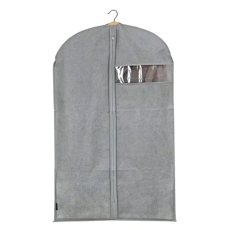 Funda para traje domo max stone gris 60x100cm - Fundas para ropa