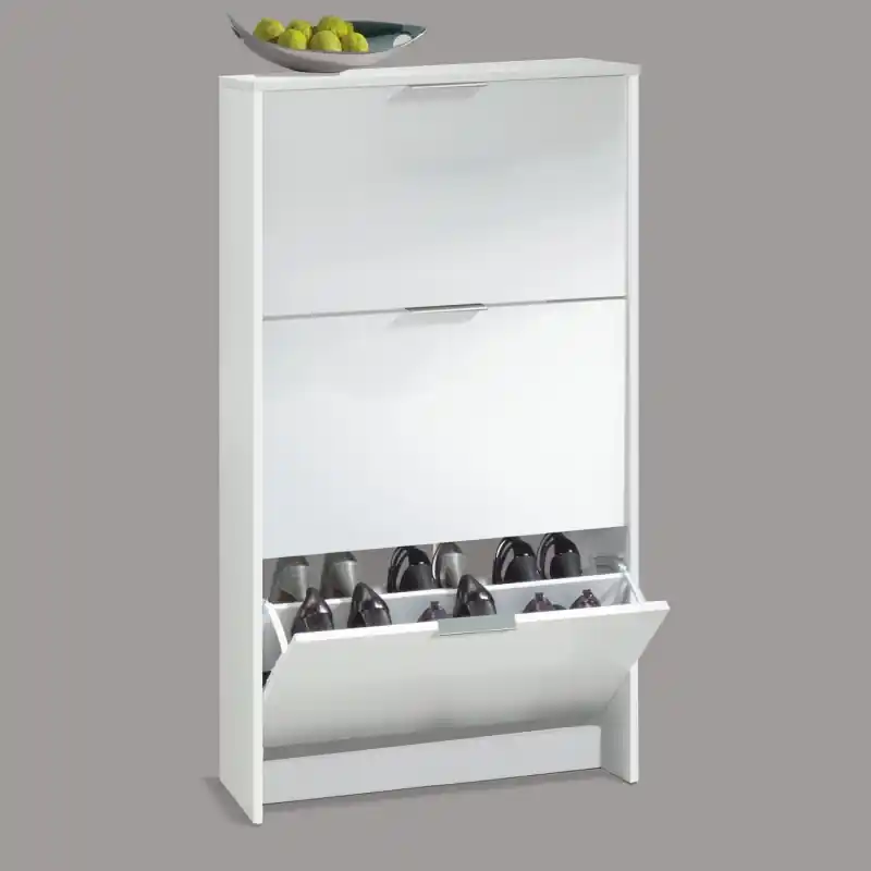 Zapatero forex 3 puertas 113x60x22 cm blanco - Zapateros
