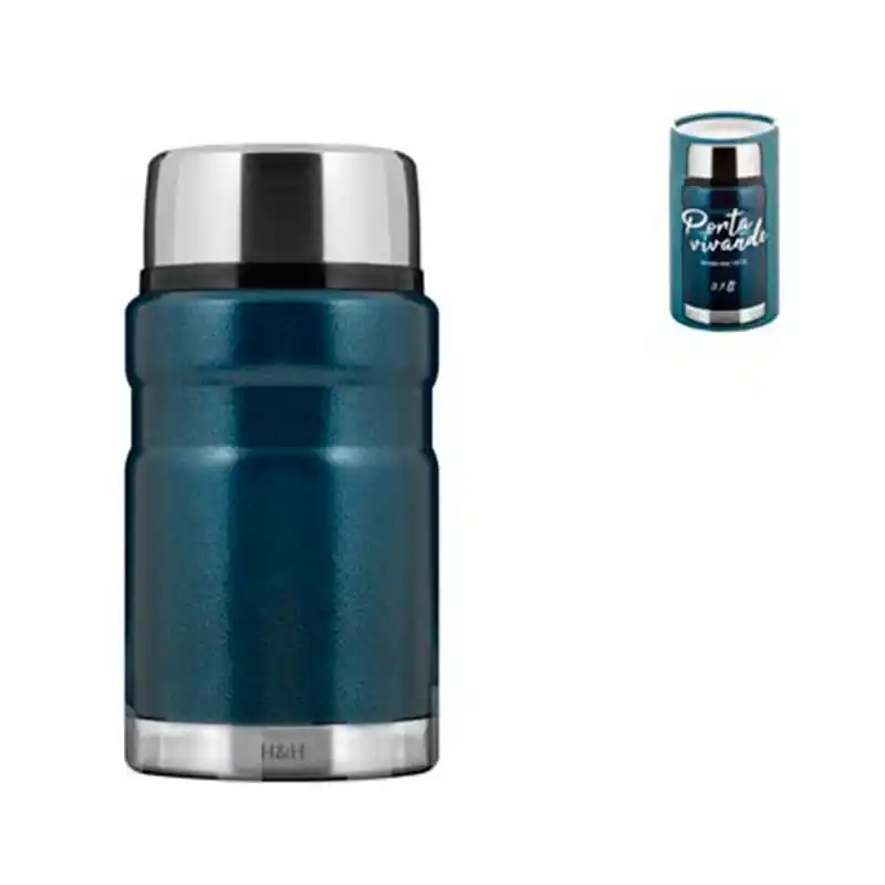 Termo solido inox 18/10 0,7 l azul - Termos para comida