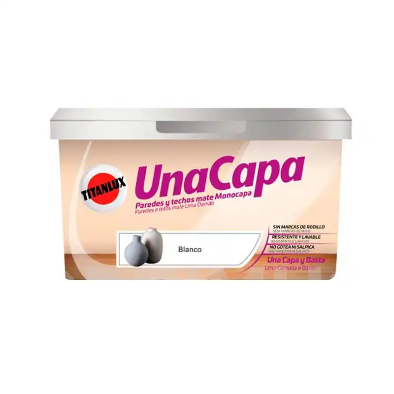 Pintura plastica titanlux piedra suave una capa 4 l - Pintura plastica interior