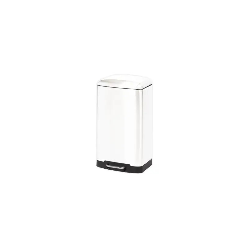 Cubo de basura blanco metal 20 litros - Cubos de basura